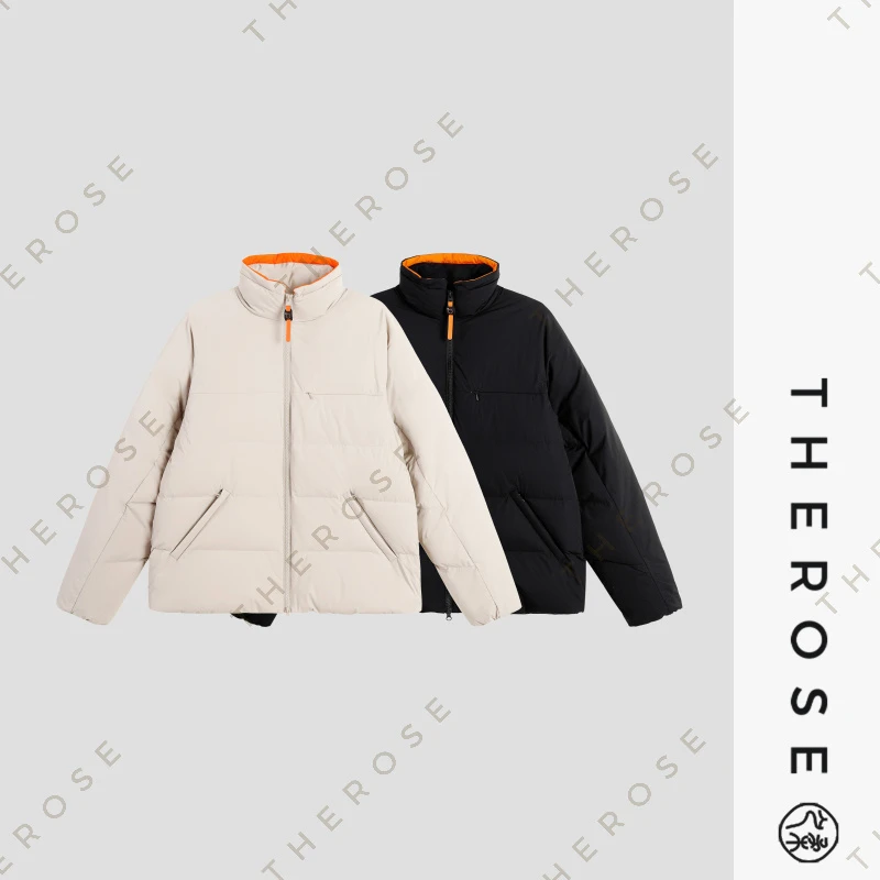 之柔【绅士守护】日本进口男士四面弹三防羽绒服秋冬保暖立领外套