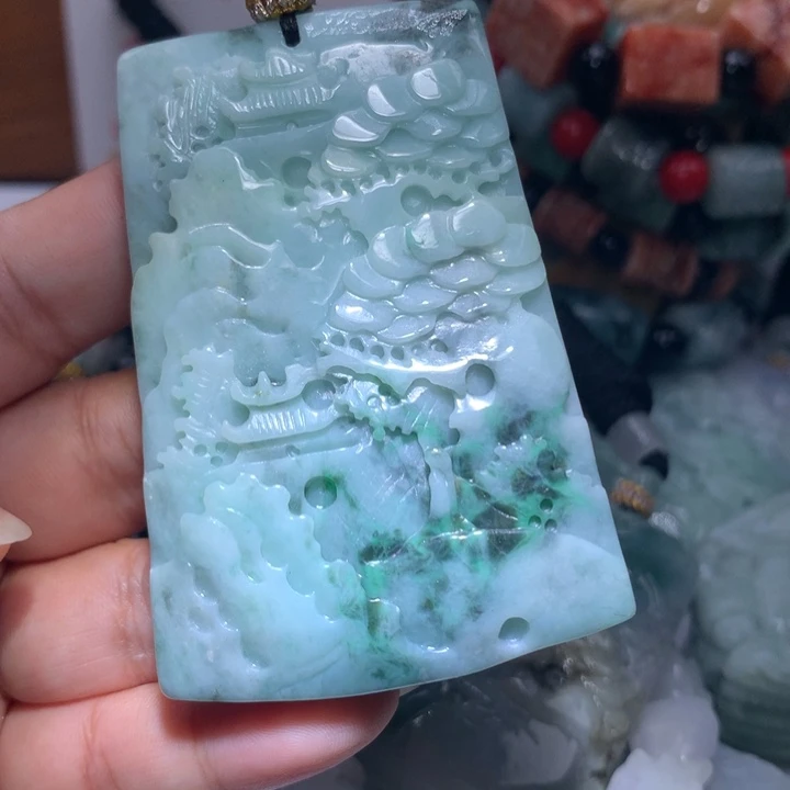 颈饰未镶嵌翡翠保真天然A货翡翠