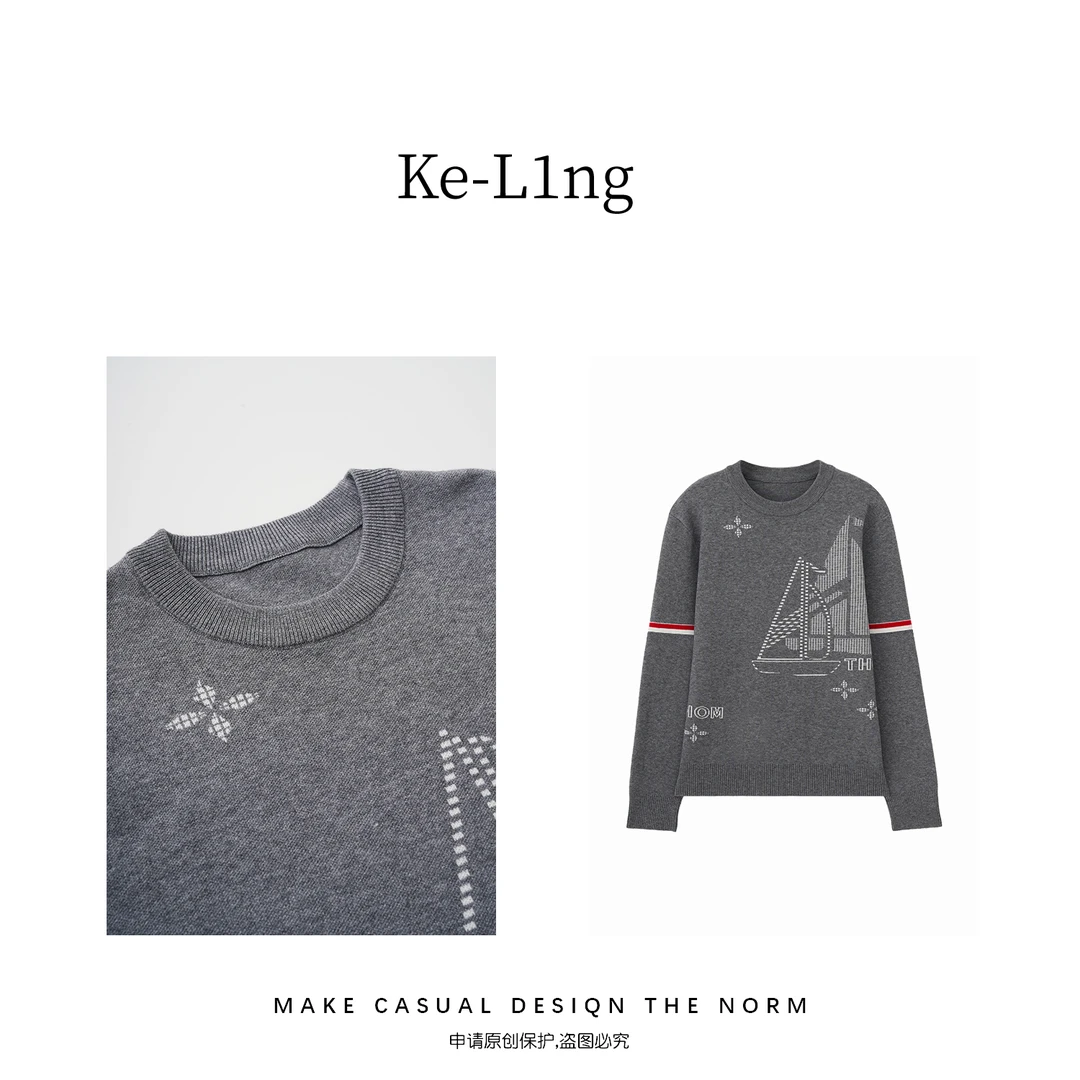 【轲老板】T.B经典印花针织男士毛衣