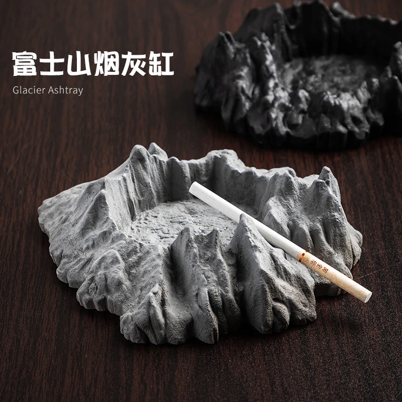 北欧风格富士山烟灰缸家用客厅轻奢烟缸办公室创意个性潮流摆件否