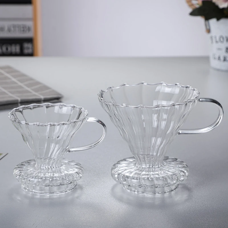 2026新款厂家直销玻璃手冲咖啡壶过滤杯云朵壶过滤漏斗滴漏