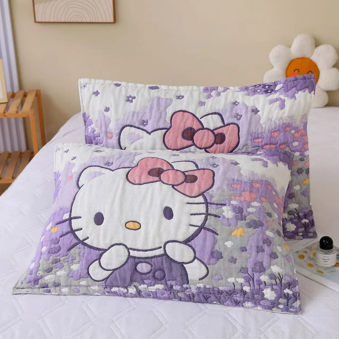 凯蒂猫 52*78枕巾一对柔软亲肤透气加厚棉枕