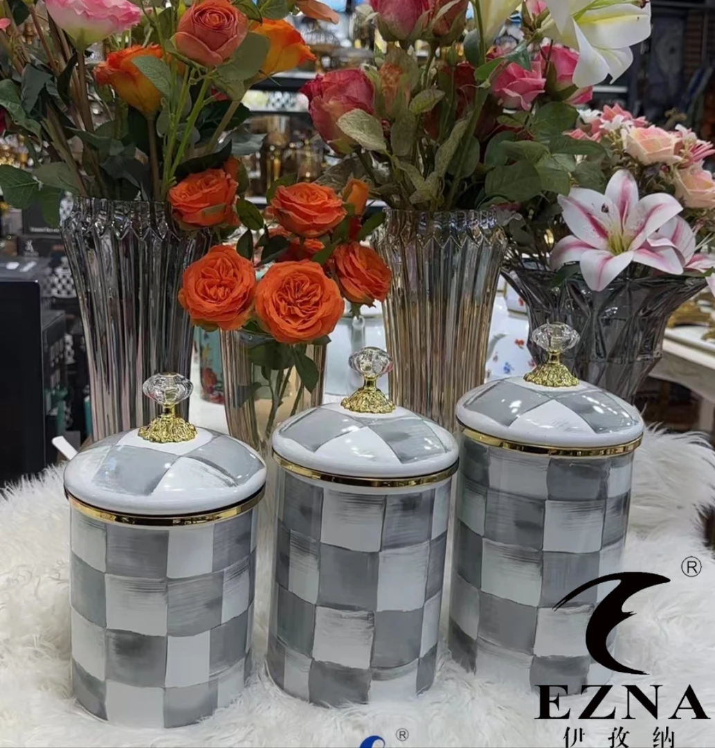 伊孜纳瓷糖调料盒3件套轻奢高档