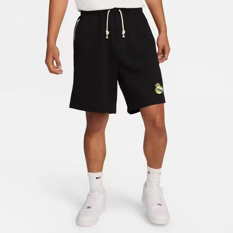 K21X夏款针织毛圈休闲巴黎皇马巴萨足球跑步休闲球迷五分短裤