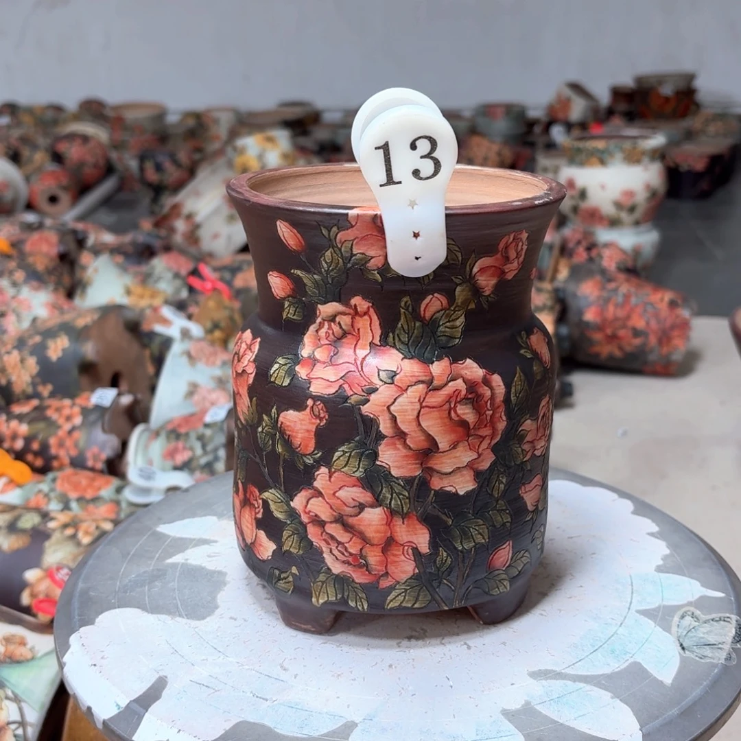 S***练花盆紫砂陶瓷多肉花盆精品