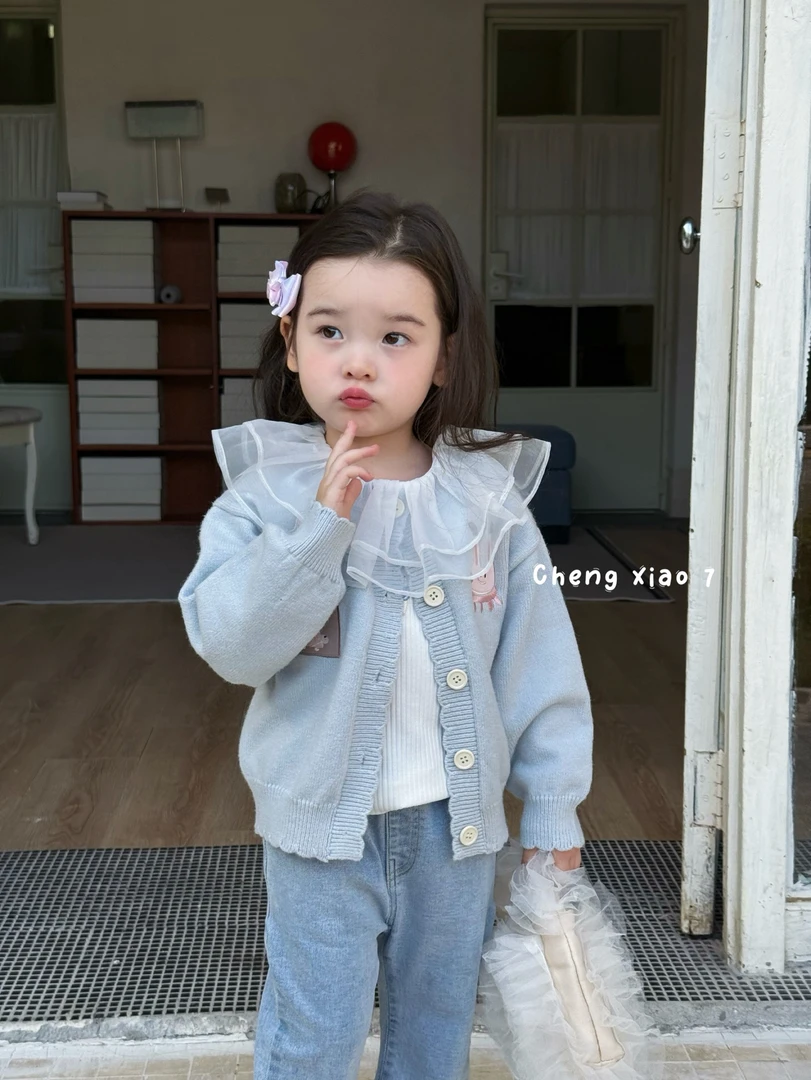 chengxiao7·2025秋～针织开衫55127花边打底衫55093女童可爱