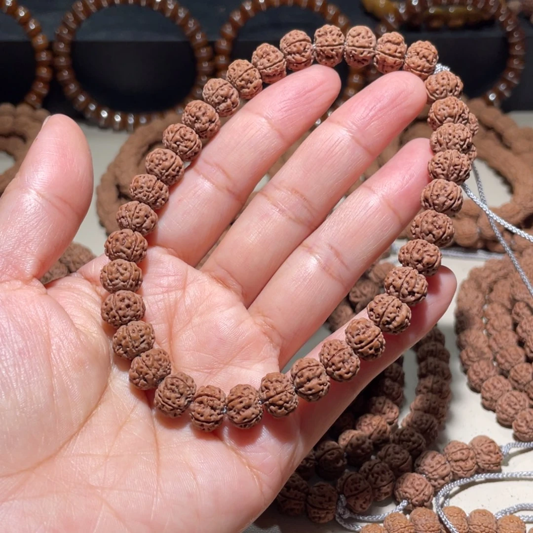 金刚菩提吊坠凹底梅花手串10.6