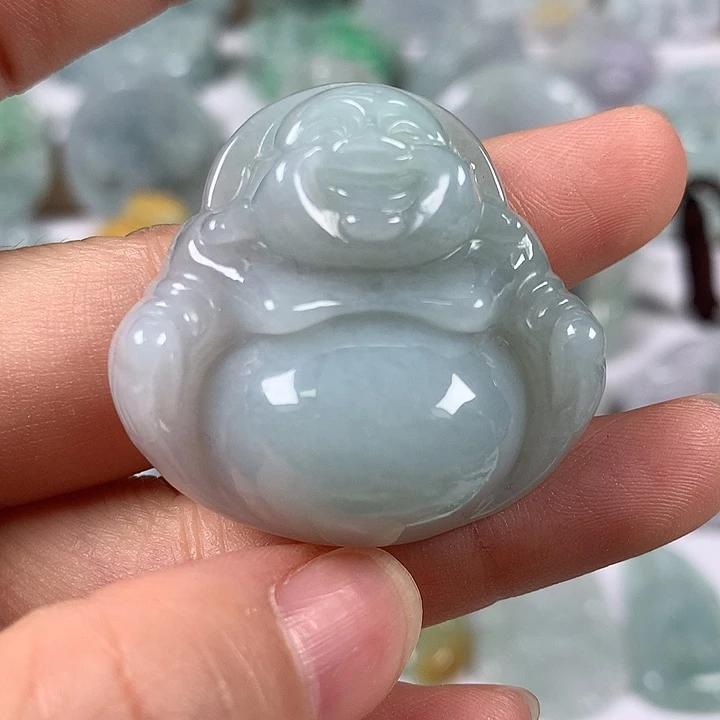 颈饰未镶嵌翡翠笑佛福利卡厚12+