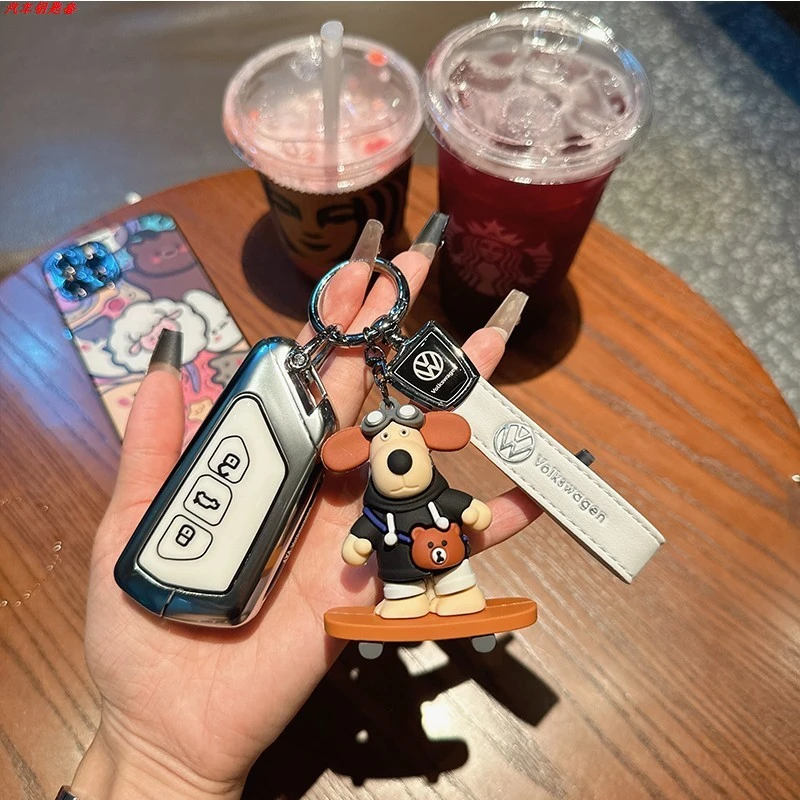 适用于大众高尔夫8钥匙套车id4x凌渡L包id3女id6途昂壳扣揽境Xpro