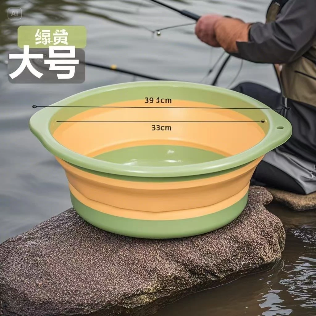 垂钓装备大号黑坑散炮打散盆曾大盆折叠饵料盆玉米打窝钓鱼携带盆