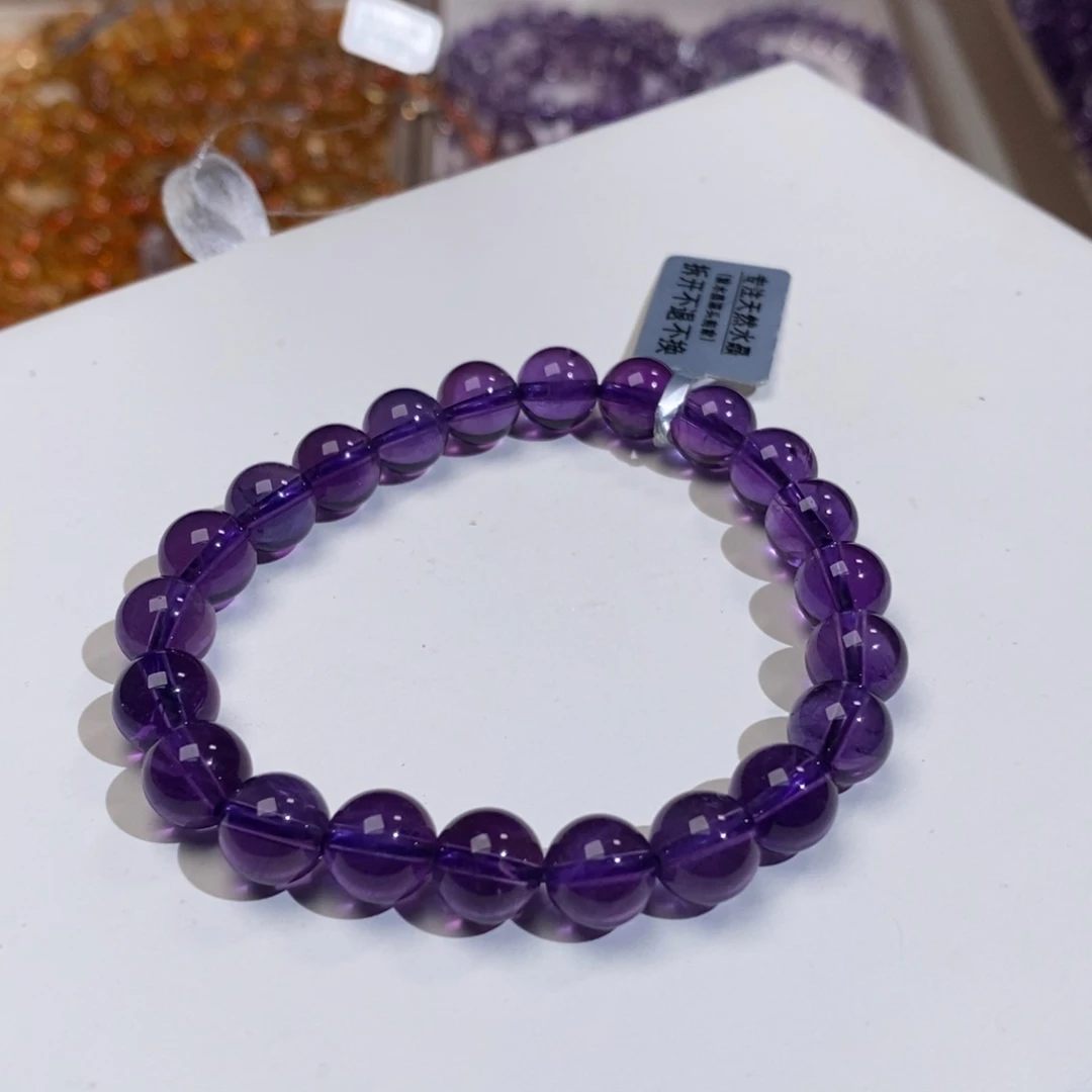 水晶手链未镶嵌9mm乌拉圭紫水晶