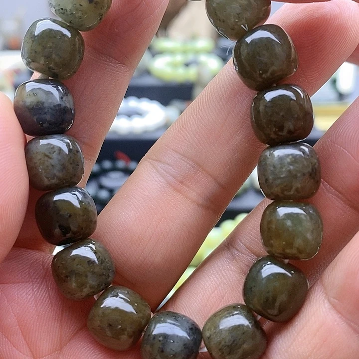 【闪购商品】手链未镶嵌和田玉12糖青花