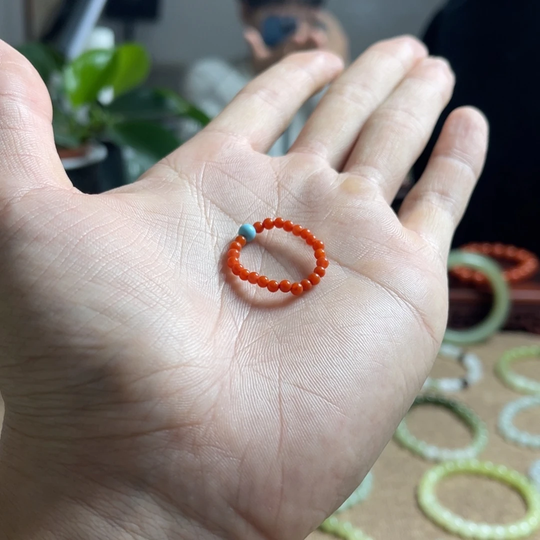 未镶嵌南红玛瑙戒指