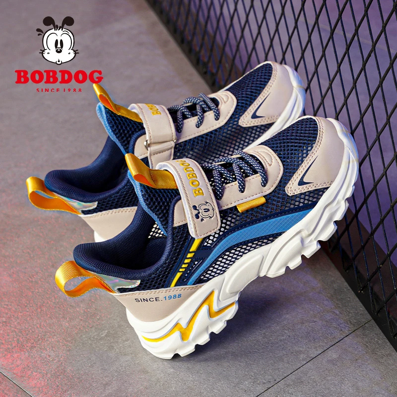 巴布豆男女童运动鞋夏季单网儿童透气小学生百搭防滑运动鞋6255