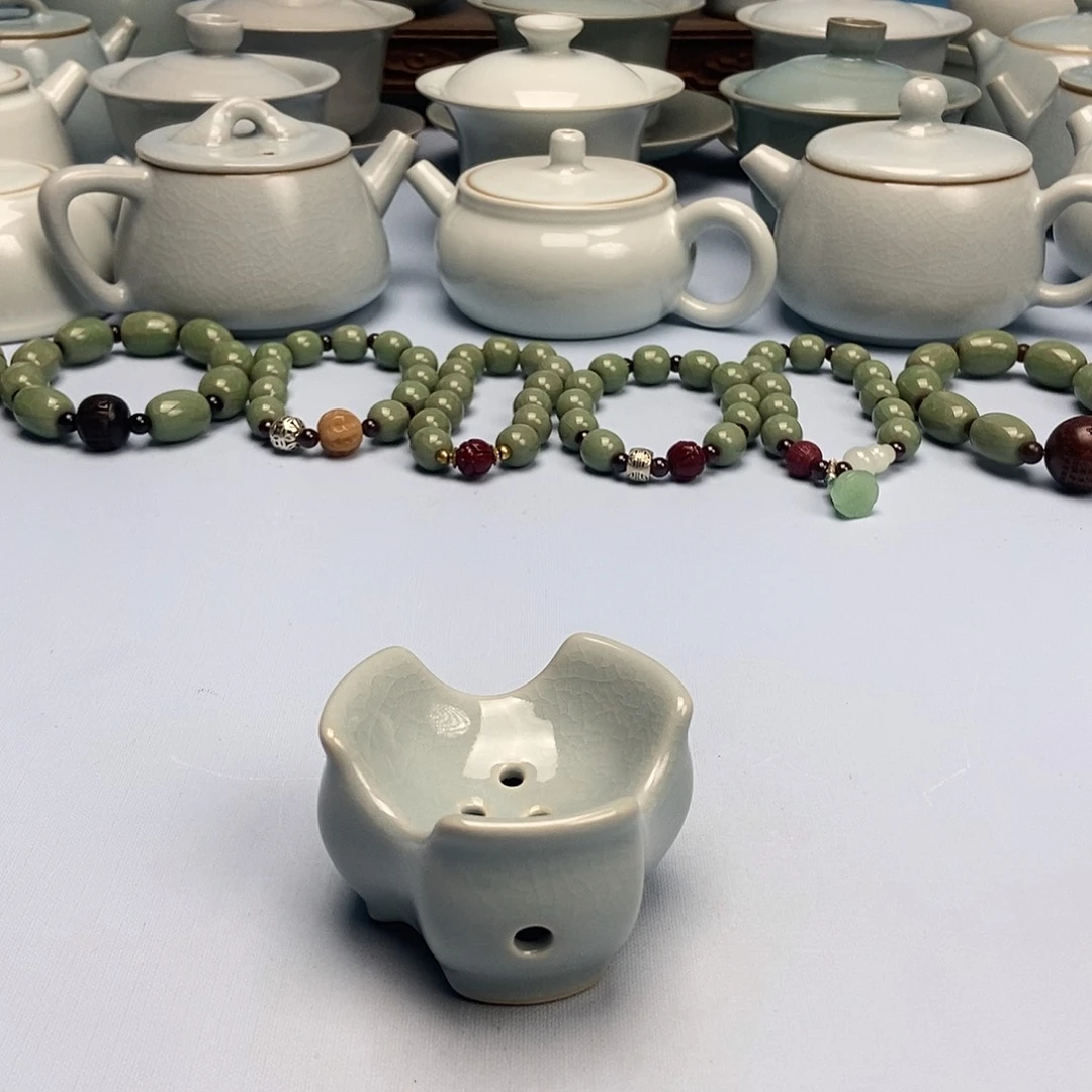 现***在杯天青茶漏底托原矿原釉原产地