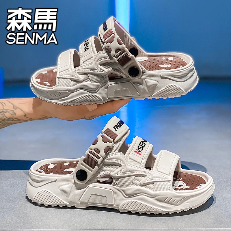 森马凉鞋男夏季2025新款外穿防滑耐磨一字拖鞋男士运动两用沙滩鞋