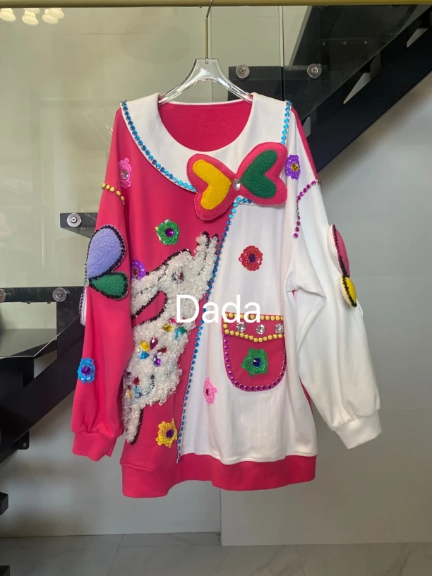 Dada设计款新款重工个性款休闲时尚百搭洋气宽松卫衣C15077