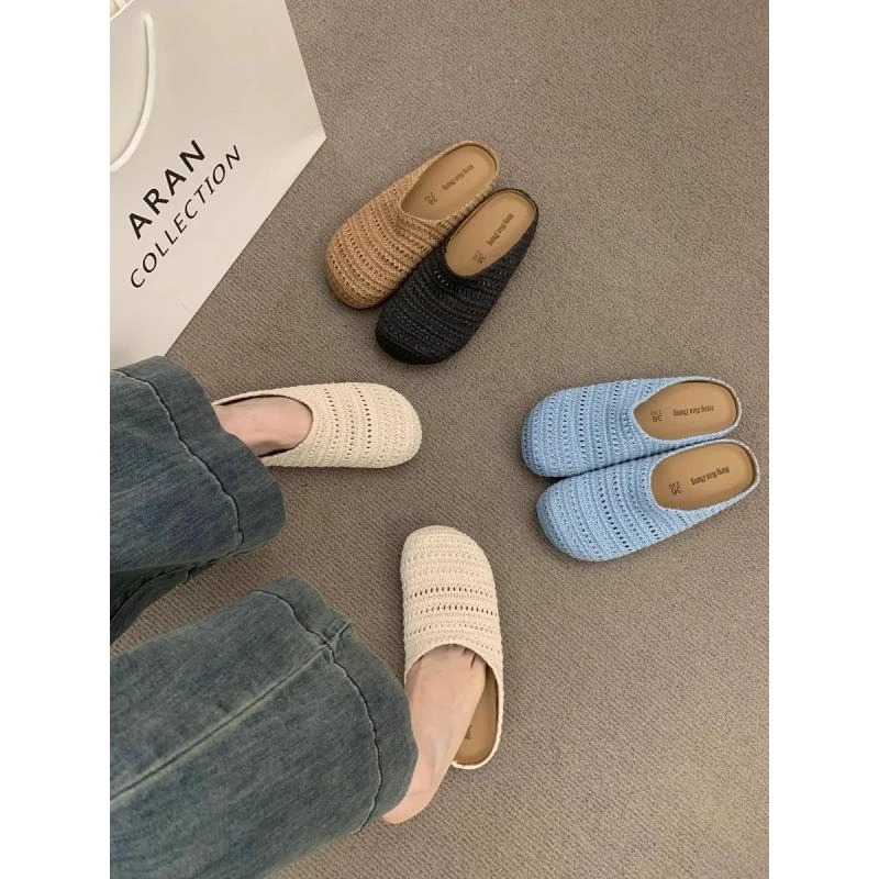 Xiangxuan/晚晚风厚底波西米亚勃肯一脚蹬包头半拖单鞋