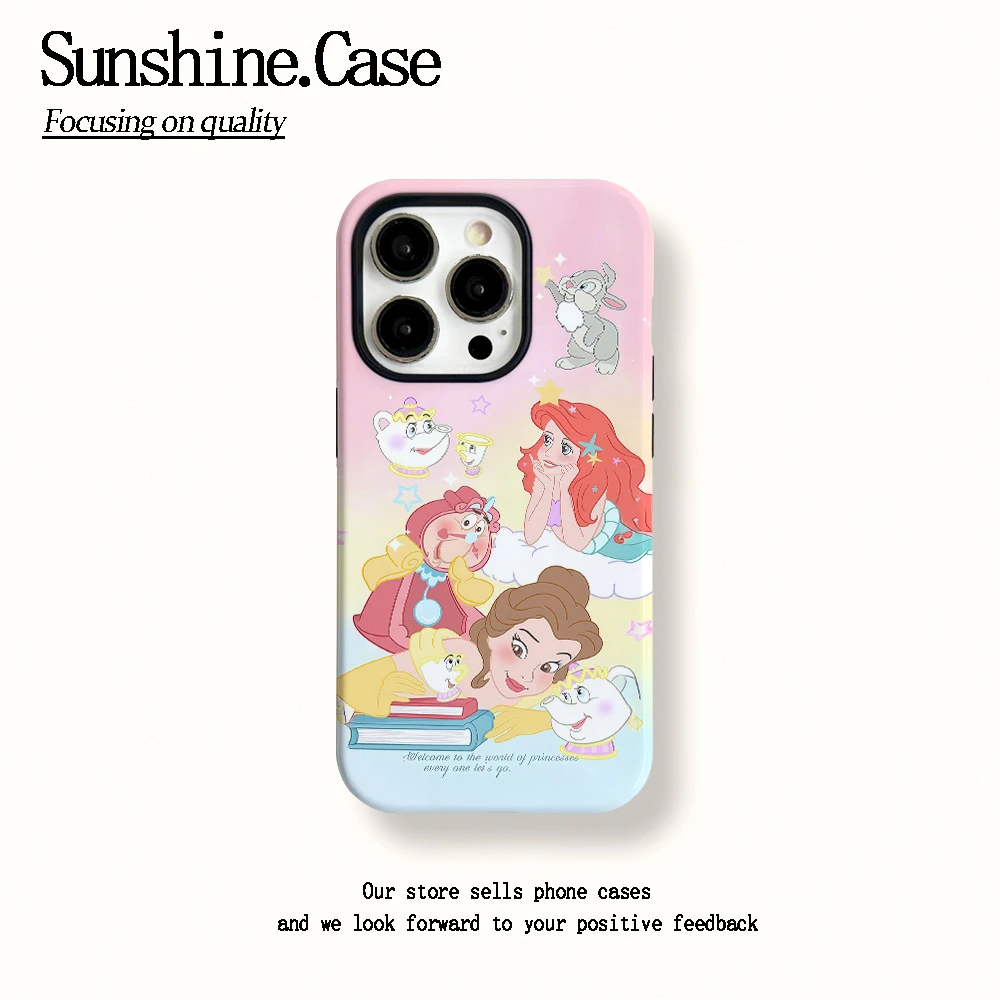 菲林二合一适用苹果华为vivo小米oppo手机壳人鱼公主16PRO/15