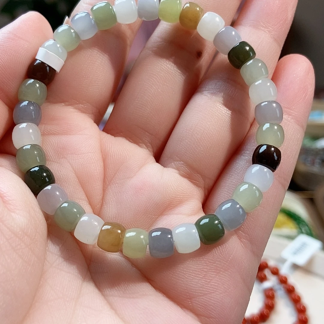 苹***酱未镶嵌手链和田玉手串6