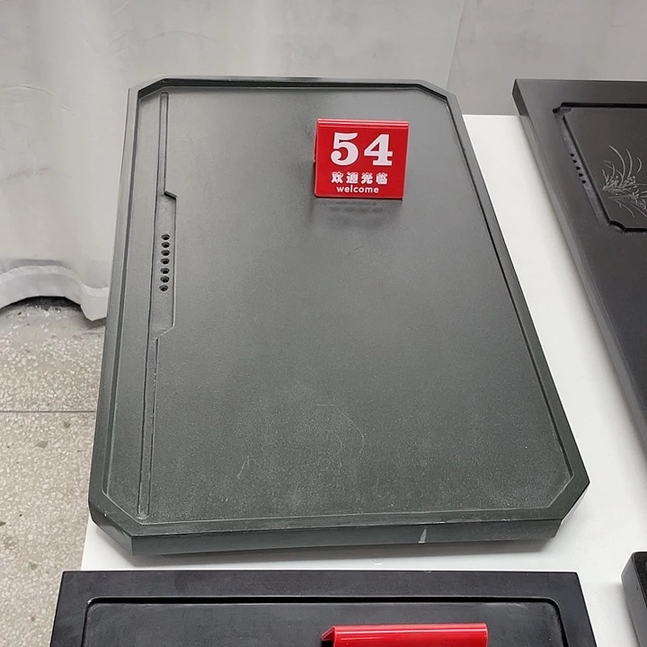 天然天罗绿茶盘60*37*3绿色茶盘