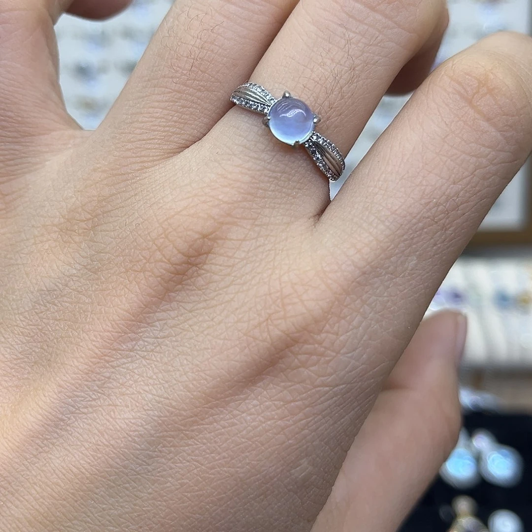 戒指14K金镶嵌蓝宝石