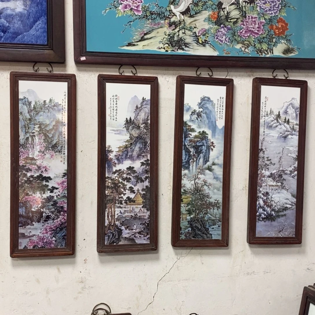瓷片80*28*4 景德镇瓷板画柴窑烧制