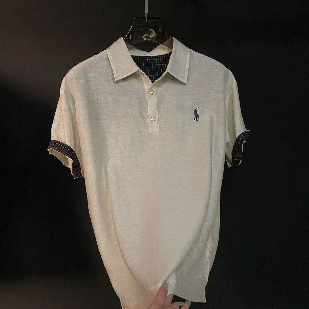 【辉-L-1599】 25年透气夏季顶奢潮流设计款上衣半袖休闲