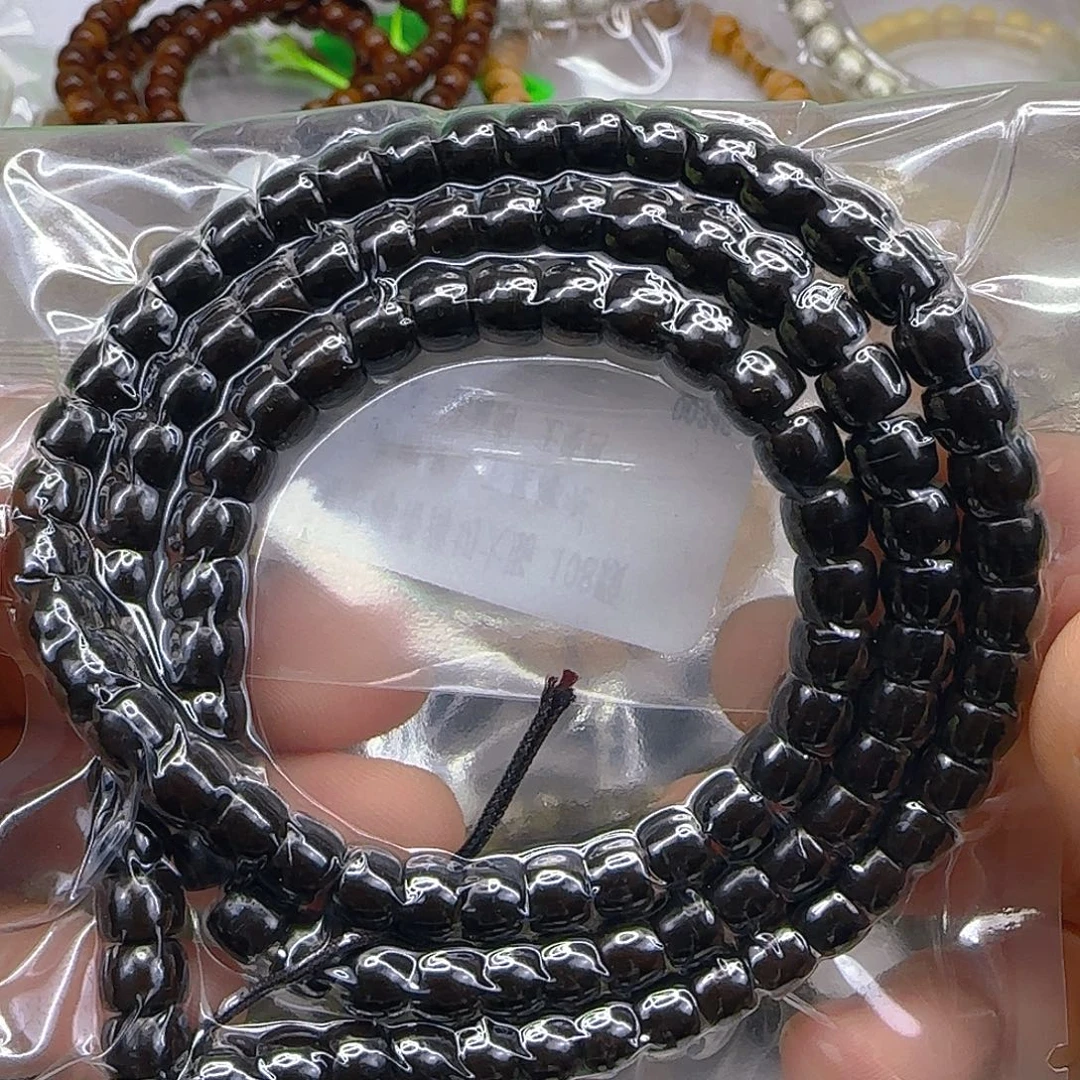 手串星月菩提34黑金椰蒂65-108直切
