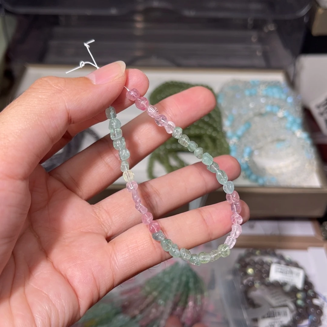 水晶手链未镶嵌碧玺半成品016