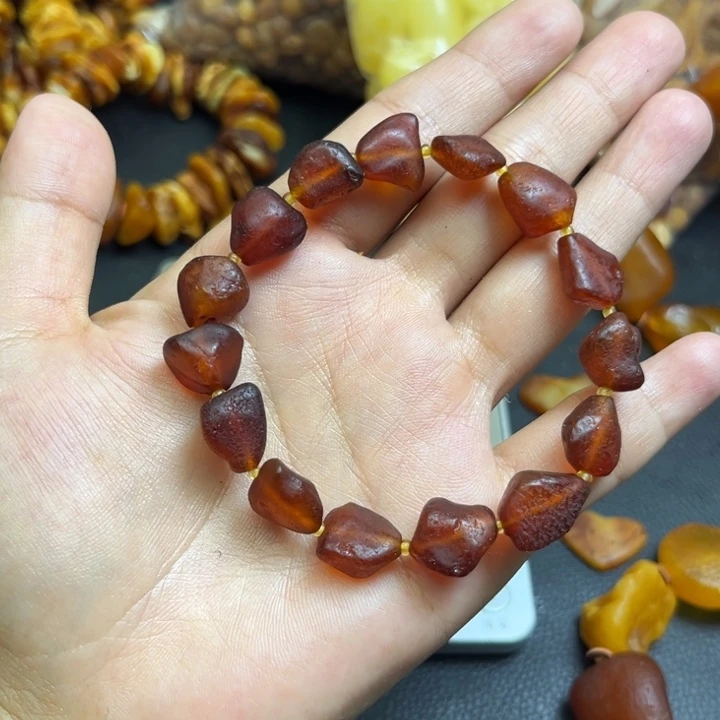 琥珀未镶嵌手链手串