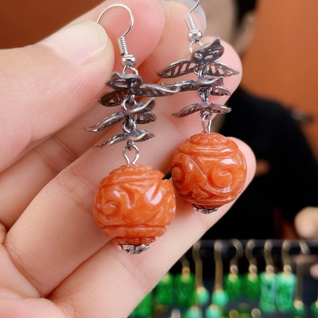 翡翠未镶嵌耳饰饰品