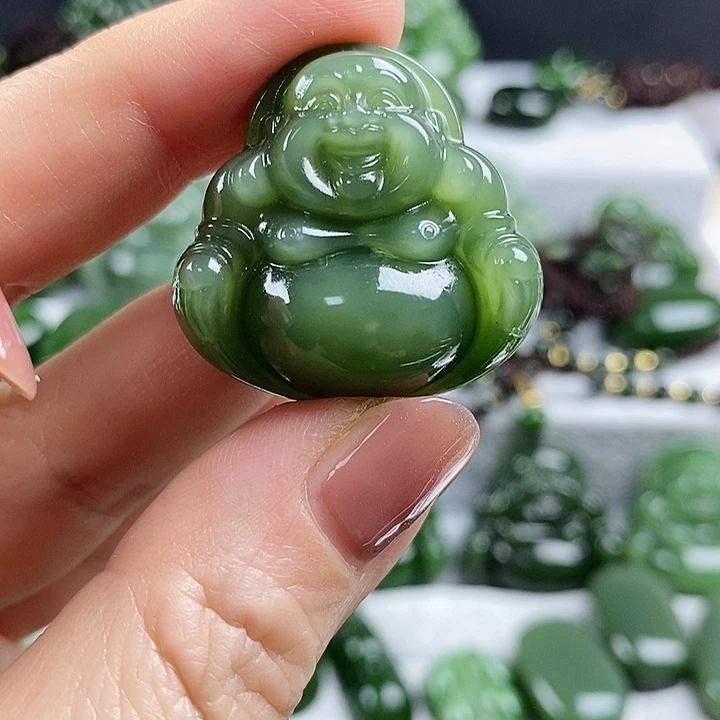 颈饰未镶嵌和田玉（碧玉）30mm