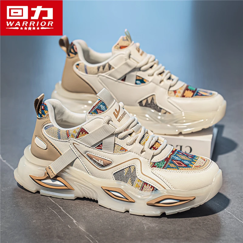回力男鞋冬季2025新款厚底老爹轻便运动休闲跑步刺绣小众国潮潮鞋
