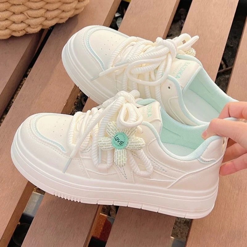 【西藏新疆包邮】2025春季新款今年流行的鞋子厚底百搭chic小白鞋女