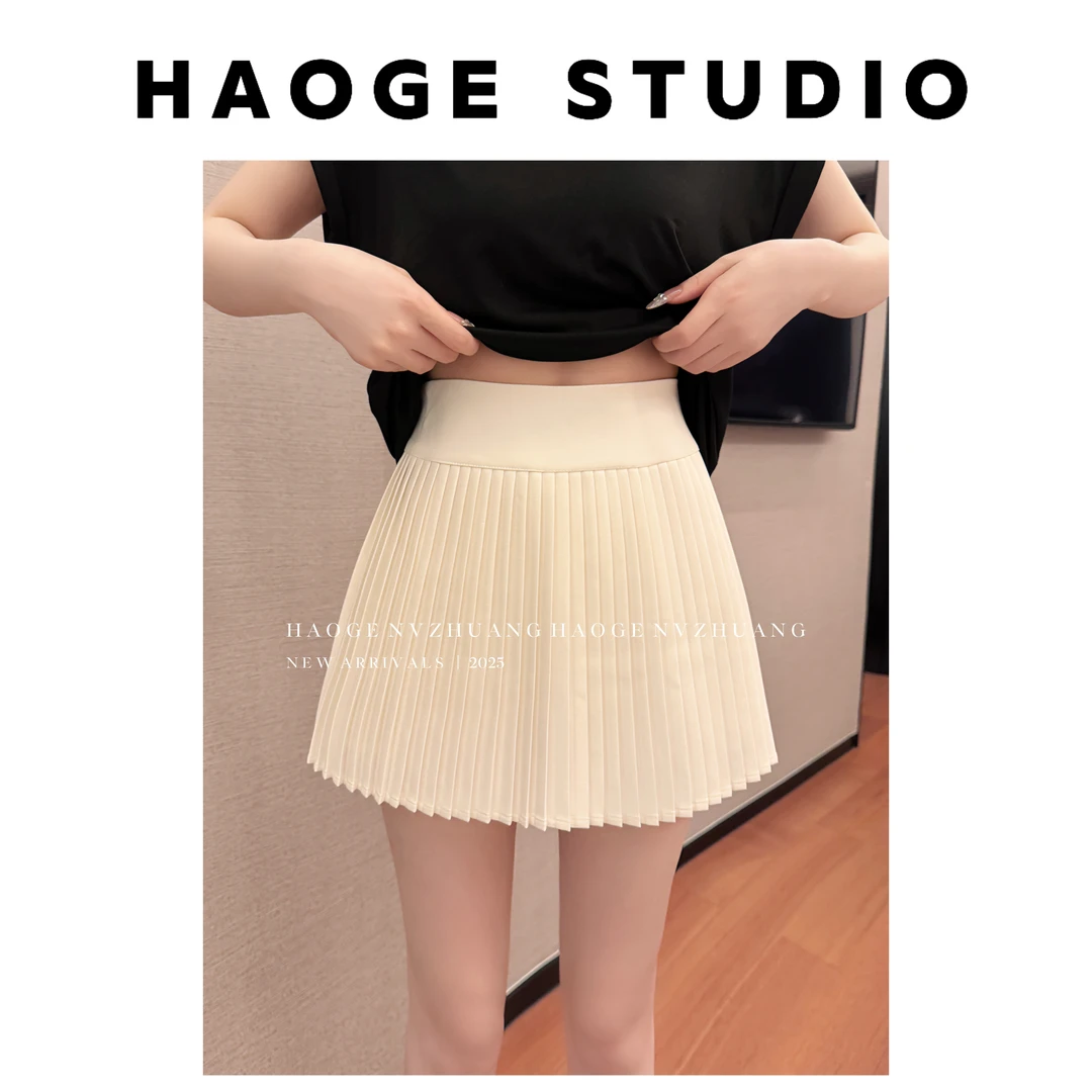 浩哥严选●lulu百褶裙C5BSQ4667A半身裙预显瘦休闲百搭夏季设计感