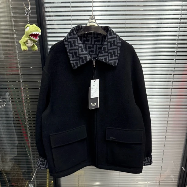 未使用 AMIPARIS Fendi lor 芬迪小怪兽 内衬老花羊毛夹克外套
