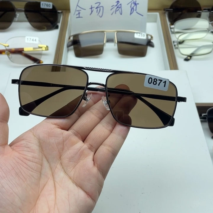 茶水晶全框眼镜 0871