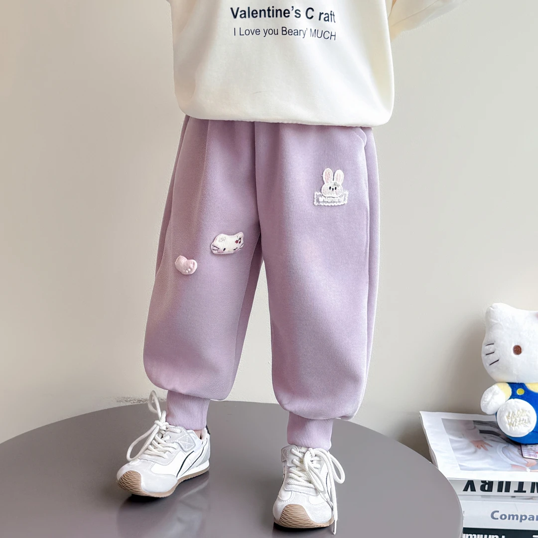 女童卫裤春秋季2025新款小女孩休闲裤宝宝秋装裤子儿童宽松运动裤