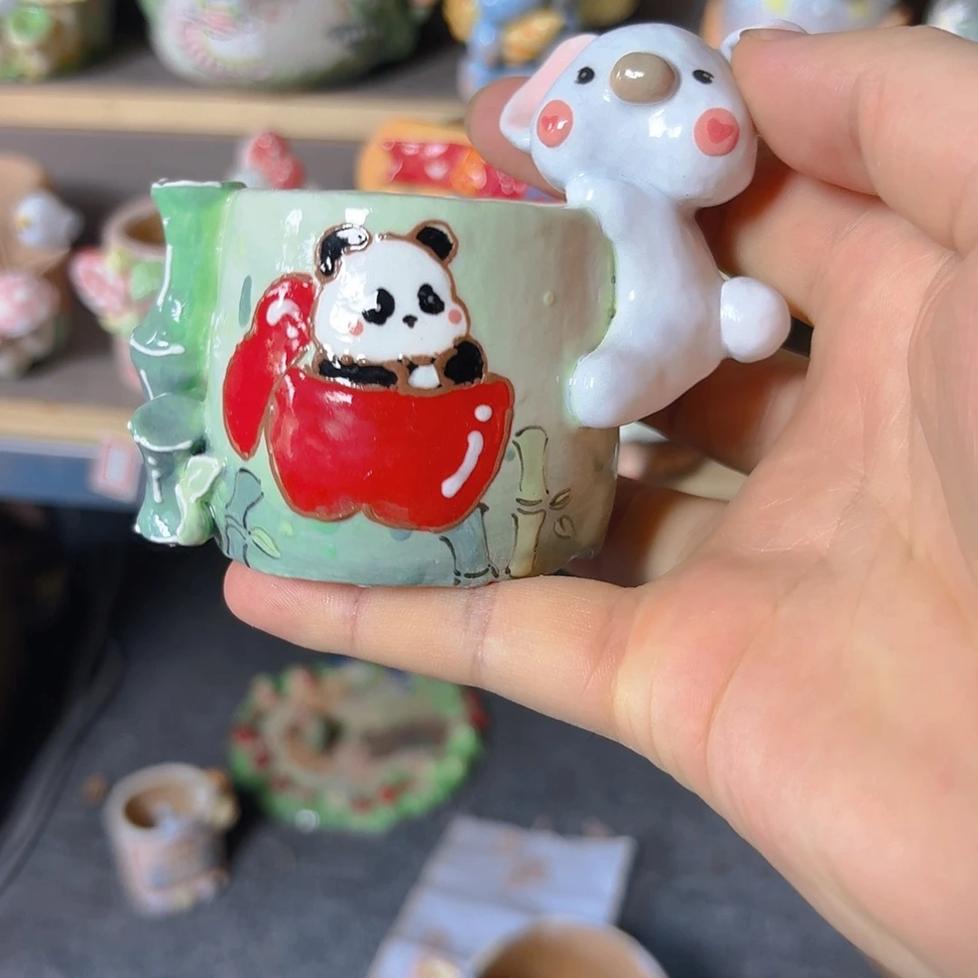 老梧家的手工陶瓷多肉花盆