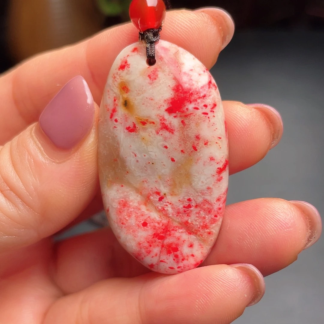 昌化鸡血石c****i昌化鸡血石闲章挂件