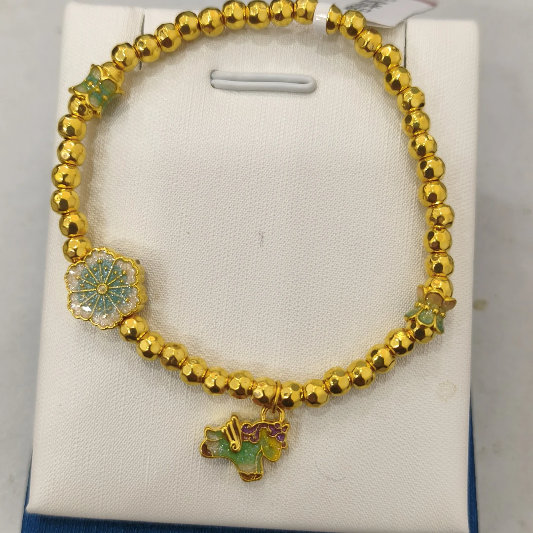 【莹莹专享】足金999 绿飞马蹦迪珠 2.53 GP 纳金添福