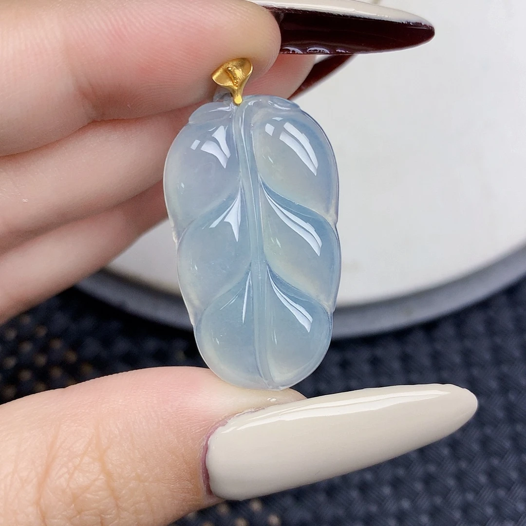 翡翠18K金镶嵌颈饰天然缅甸翡翠a货百元以上9元证书费自理