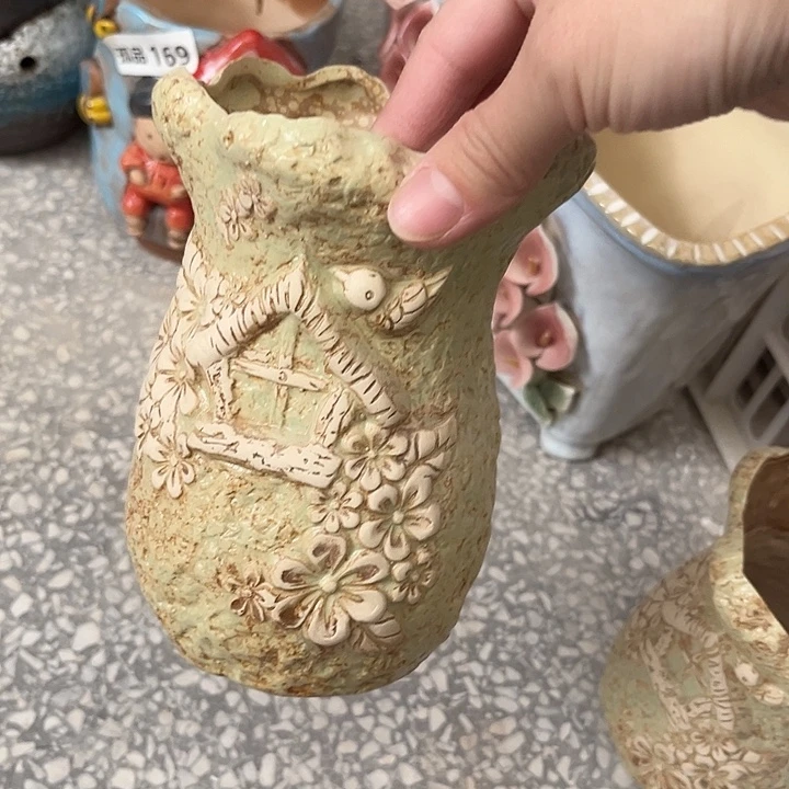 粗陶材质多肉花盆