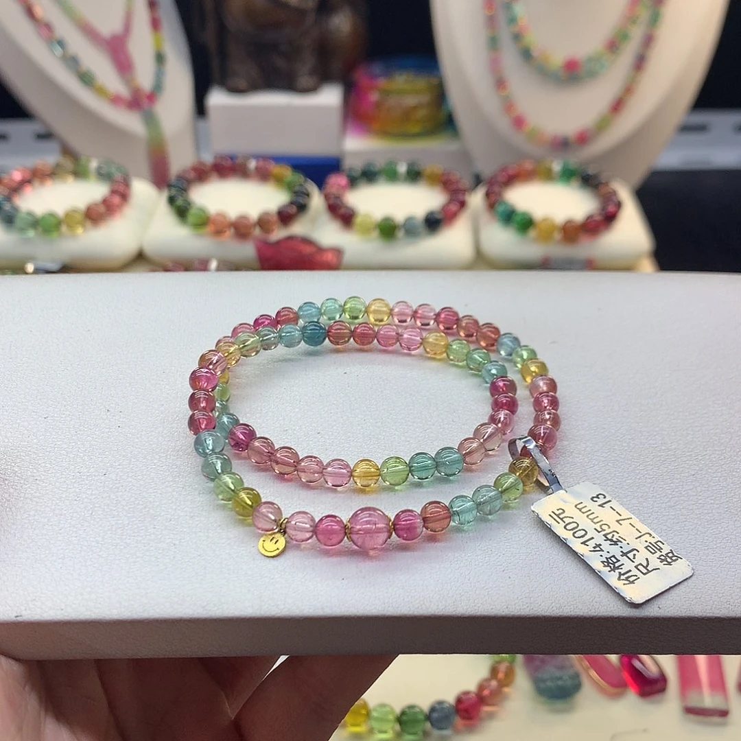 碧玺未镶嵌手串人鱼姬/5。