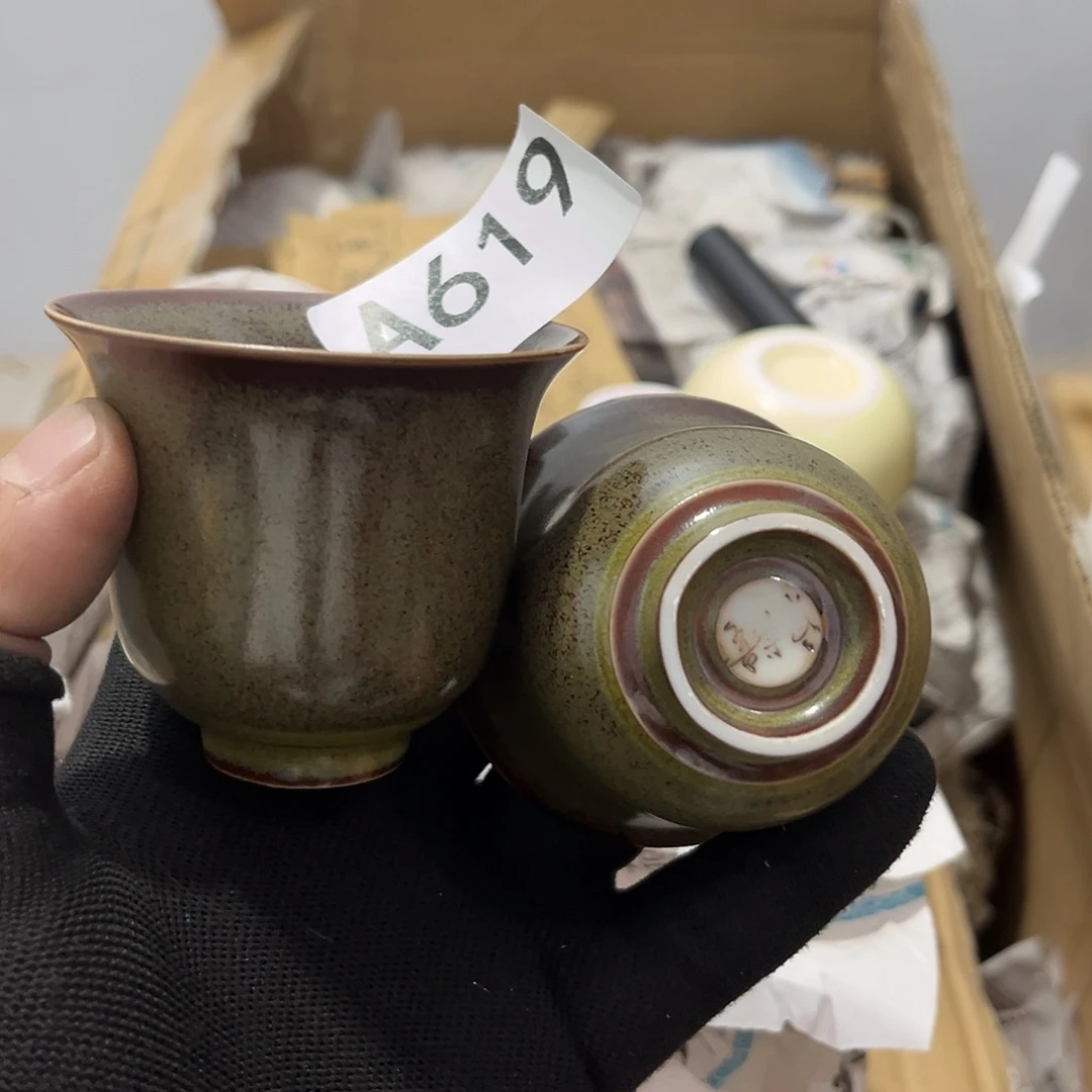 ****集瓷片茶摆件工艺品摆件666