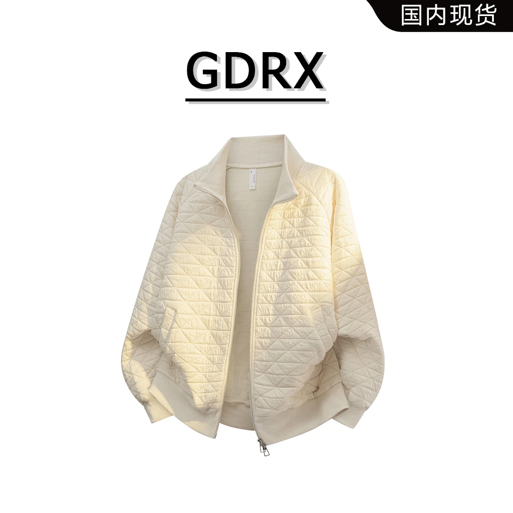 GDRX肌理感复古条纹长袖外套2025年秋季新款男士潮流潮牌宽松衬衫