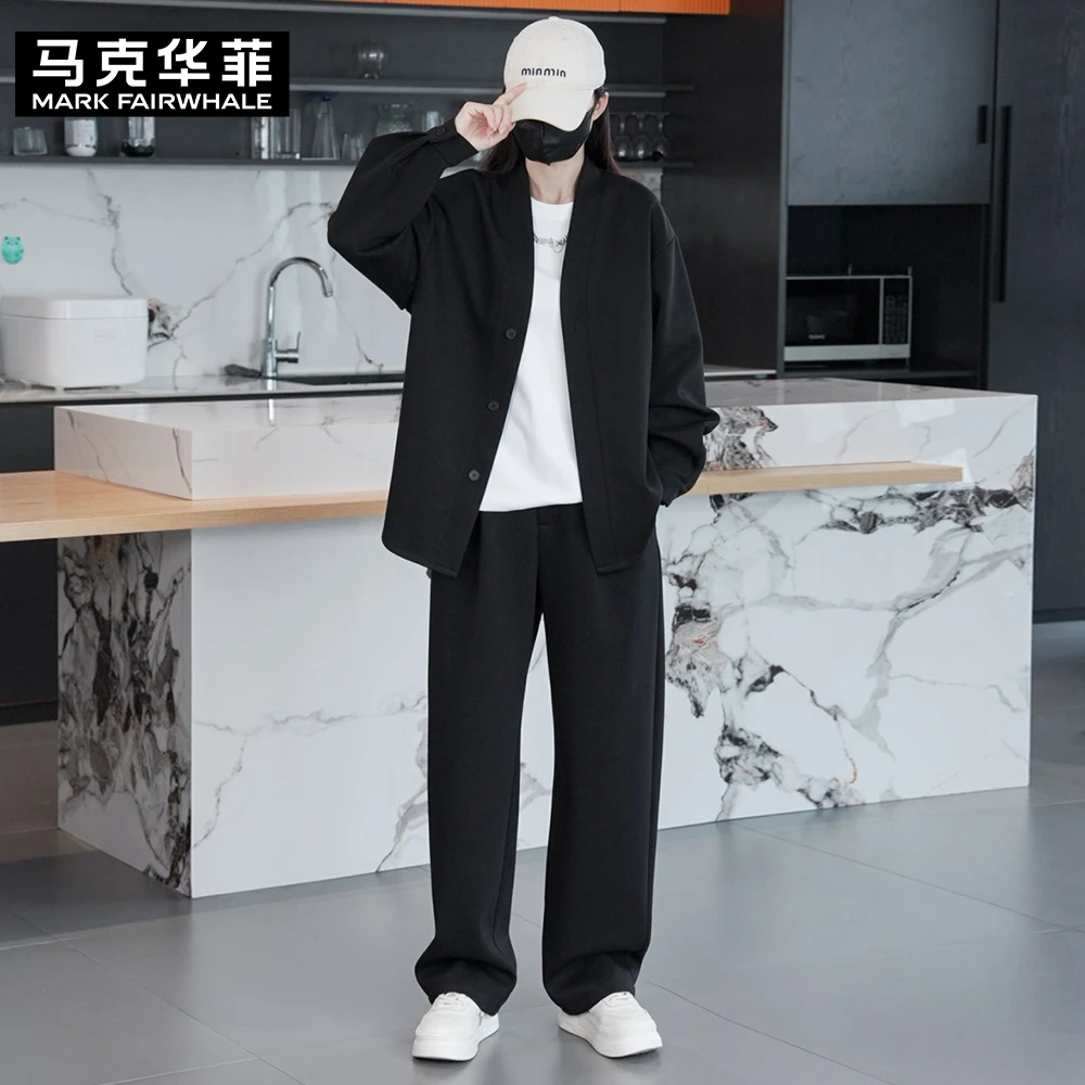 MARK FAIRWHALE/马克华菲2025秋季新款宽松上衣时尚外套长裤套装
