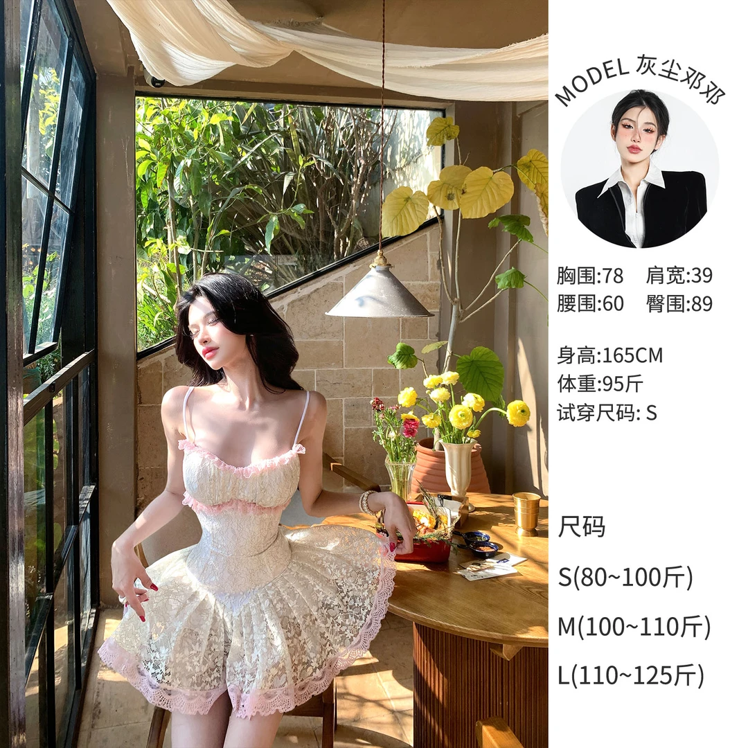 灰尘邓邓 时尚小众设计度假海边气质高级连衣裙 D25Q0306