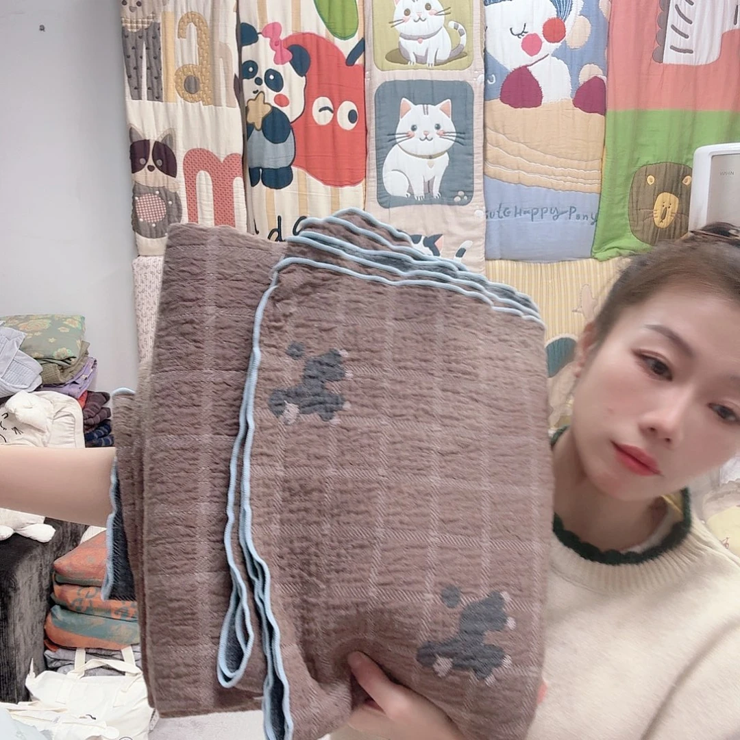 棉花全面纱布咖格狗狗200/230三件套